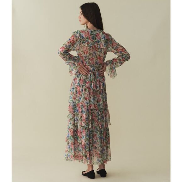 Doen melba silk dress tulip Grove XS - Picture 4 of 11